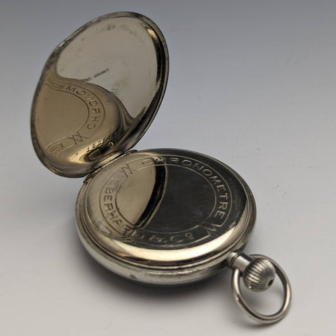 1930 年左右瑞士 Eberard Chronometer 懷錶 鎳質開放面 做工良好